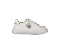 Blauer, ,Shoes ,Donna ,Bianco ,40 EU Sneaker Donna in Pelle Bianca con Dettagli in Strass
