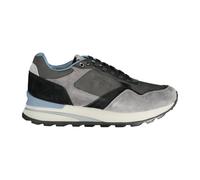 Blauer Sneakers Comoda in Pelle E Suede Grigio