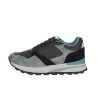 Blauer Sneakers Comoda in Pelle E Suede Grigio