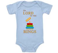 Blauer-Storch Body per bambini in diversi colori Lord Of The Rings Signore degli Anelli con scritta per nascita o compleanno per bambini a maniche corte cotone biologico, Azzurro, 3-6 Mesi