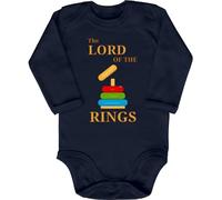 Blauer-Storch Body per bambini in diversi colori Lord Of The Rings Signore degli Anelli con scritta per nascita o compleanno per bambini a maniche lunghe cotone biologico, Blu scuro, 0-3 Mesi