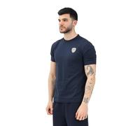 Blauer T-Shirt a Manica Corta Blu da Uomo con Scudo 3D gommato M