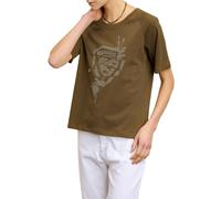 Blauer T-shirt Havey manica corta con logo borchiato verde militare L