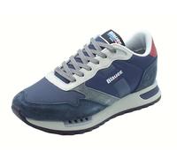 Blauer USA F5RYDER01 Navy Red Sneakers Sportive per Uomo in Pelle e Tessuto (Taglia 45)