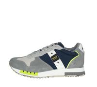 Blauer USA S3Queens01 Navy Gry Grey Sneakers Sportive per Uomo in Nabuk e Tessuto (Taglia 43)