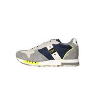Blauer USA S3Queens01 Navy Gry Grey Sneakers Sportive per Uomo in Nabuk e Tessuto (Taglia 45)