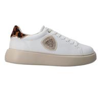 Blauer, VENUS01, Sneakers Platform, Moda Fashion Donna Pelle (White/Leopard, Sistema Taglie Calzature EU, Adulto, Numero, Media, 40)