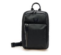 Blauer Zaino Doyers Backpack per Uomo monospalla taslan ed ecopelle NERO