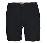 BlauerHafen Pantaloncini chino da uomo, elasticizzati, slim fit, bermuda, in cotone, Nero , 30W