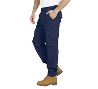 BlauerHafen Pantaloni cargo da uomo, carichi pesanti, da lavoro, tattici, super elasticizzati, in cotone, diritti, per il tempo libero, 12 tasche, vestibilità rilassata, pantaloni da lavoro Combat,