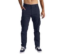 BlauerHafen - Pantaloni cargo da uomo in tessuto elasticizzato, classici, business casual, da lavoro, con vita regolabile. Disponibili in vari colori. Cotone. Taglio rilassato. Pantaloni cargo taglia