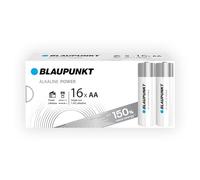BLAUPUNKT AA batterie alcaline, confezione da 16, per gli orologi a parete e telecomandi TV, LR6BPO/16CB