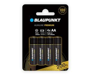 BLAUPUNKT AA batterie alcaline PREMIUM, confezione da 4, per controller per videogiochi e giocattoli, LR6BPR/4CP