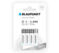 BLAUPUNKT AAA batterie alcaline, confezione da 4, per gli orologi a parete e telecomandi TV, LR03BPO/4CP