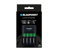 Blaupunkt Caricabatterie USB per 1-4 pile ricaricabili AA/AAA, tempo di ricarica 8-10 h, 4 pile incluse - 2000 mAh