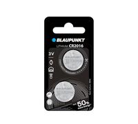 BLAUPUNKT CR2016 Batterie al Litio a Bottone, Confezione da 2, per l'Orologio da Polso, la Chiave della Porta del Garage o la Chiave Wireless, CR2016BL/2BP