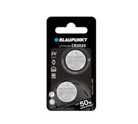 BLAUPUNKT CR2025 Batterie al Litio a Bottone, Confezione da 2, per l'Orologio da Polso, la Chiave della Porta del Garage o la Chiave Wireless, CR2025BL/2BP