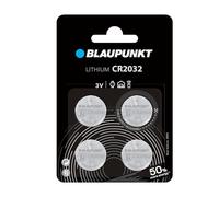 BLAUPUNKT CR2032 Batterie al Litio a Bottone, Confezione da 4, per l'Orologio da Polso, la Chiave della Porta del Garage o la Chiave Wireless, CR2032BL/4BP