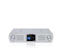 Blaupunkt KRD 100, radio da cucina Bluetooth con DAB+, sottopiano radio, DAB Plus, FM, Multidisplay, radio digitale con orologio, luce LED, 2 timer posteriore, cabinet radio, argento