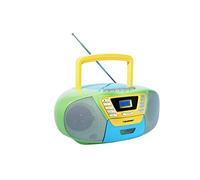 Blaupunkt Lettore CD portatile Bluetooth da 120 MC, con cassette, funzione audiolibro, lettore CD con USB, piccola radio CD, Aux In, radio FM PLL, lettore CD, multicolore