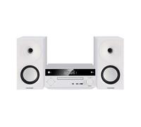 Blaupunkt MS30.02BT micro impianto stereo Bluetooth HDMI ARC | Ottico USB AUX Radio FM CD 150 W RMS Sveglia telecomando altoparlante basso Reflex (bianco)