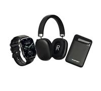 BLAUPUNKT Pack Easy Connect 3-in-1 Smartwatch Uomo/Donna con Chiamate Bluetooth + Cuffie Bluetooth Over Ear Noise Cancelling + Power Bank 5000mAh USB-C