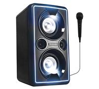 BLAUPUNKT PS 2000 - Sistema audio PA mobile con batteria e effetti luminosi, sistema audio Bluetooth con equalizzatore e radio con microfono (MP3, USB, AUX, 2 x 25 Watt RMS)