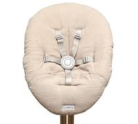 Blausberg Baby Newborn Nomi Stokke - Set coprisedile per bambini (beige mussola, certificato Oeko-Tex Standard 100)