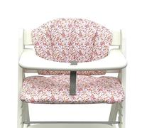 Blausberg Hauck Alpha, set di cuscini per seggiolone, 2 pezzi, 100% cotone, Oeko-TEX Standard 100, made in Germany, prato floreale rosa