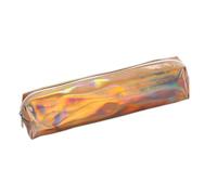 Blausky 1 astuccio portapenne, per adolescenti, con laser, 21 x 6 x 3 cm, bianco, gold, 21x6x3cm