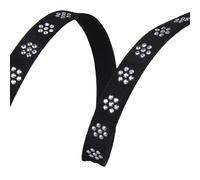 Blausky 10 mm x 1 m, cinturino in pelle piatto, con borchie in pelle, per il fai da te, per gioielli fai da te, collane e collane per animali domestici, cerchio J argento