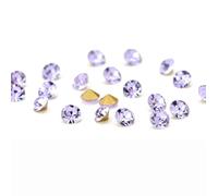 Blausky 1440 pezzi temperamatite posteriore cabochon diamante, strass sfaccettati, piccole perle di pietra sciolte per anello nail art, artigianato, orecchini fai da te, viola, 2,8 mm