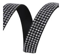 Blausky 15 mm x 1 m, cinturino in pelle piatto, con borchie in pelle, per il fai da te, per gioielli fai da te, collane e collane per animali domestici, cerchio S, argento