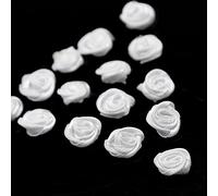 Blausky 200 Pezzi di Roselline in Raso, 1,5 cm, Rose Decorative Mini in Stoffo per Cucito, Applique di Roselline in Raso, Piccole Teste di Rosa Artificiali per Fai Da Te, Ghirlanda, Gioielli per