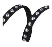Blausky 8 mm x 1 m, cinturino in pelle piatto, cinturino in pelle con borchie in pelle, per fai da te, gioielli fai da te, collane e collane per animali domestici, cerchio D argento