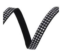 Blausky 8 mm x 1 m, cinturino in pelle piatto, cinturino in pelle con borchie in pelle, per fai da te, gioielli fai da te, collane e collane per animali domestici, cerchio F, argento