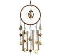 Blausky Acchiappasogni, scacciapensieri a vento, 60 cm, in metallo, decorazione da parete con campane e tubi sonori, per giardino, balcone, terrazza, camera da letto, esterno e interno, barca