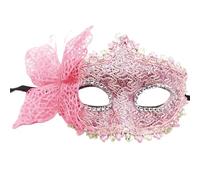 Blausky Maschera veneziana da donna, maschera a farfalla, sexy, in pizzo, per gli occhi, in stile retrò, per donne, Halloween, carnevale, ballo, ballo, feste, rosa