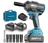 blayram 1200 Nm Avvitatore a Impulsi Brushless Compatibile con batterie Makita 18V, Avvitatore a Batteria da 1/2 pollice con 2 batterie da 4,0 Ah, Avvitatore ad Impulsi con 5 bussole per auto e casa