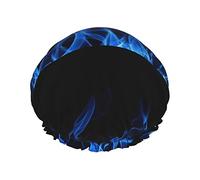 Blaze Blue Flame Riutilizzabile Impermeabile Lavabile Regolabile Adatto a donne di tutte le lunghezze Cuffia da a