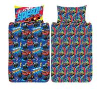 Copripiumino singolo Blaze e The Monster Machines, design con velocità fiammeggiante, licenza ufficiale, design reversibile su entrambi i lati
