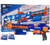 Blaze Storm blaster elettrico a dardi in schiuma 2 in 1 con calcio, laser e 20 dardi (8+)