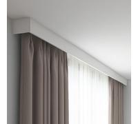 Blazea Binario per Tende Binario a Soffitto per Tende, Pista della Tenda della Finestra Scorrevole, Mantovana con Mantovana in Metallo con Doppi Binari, Bastoni per Tende Pesanti(White,3m (9.8ft))