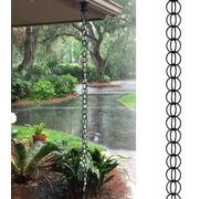 Blazea Catena da Pioggia Anello di Catene da Pioggia in Lega di Alluminio, Catena Antipioggia per Grondaia con Gancio, Sostituzione del Pluviale Campane della Pioggia (Size : 2m (6.6ft))