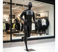 Blazea Manichino Manichini Sportivi a Figura Intera (Uomo e Donna), Manichini Realistici e Dinamici in Posa da Corsa, Modelli Regolabili per Negozi(Male)