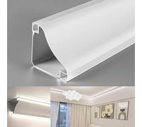 Blazea Veletta LED Soffitto Cornice per Binario LED, Battiscopa Diffusore LED in Alluminio, Cornice per Soffitto e Parete, Canale per Luce Indiretta(6.5m (21.3ft))