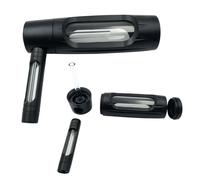 Blazecan Glass Water Bottle, Bottles with Aluminum Exterior And a Glass Interior, Pocket-Sized Bottles Travel Companion,Leakproof, Easy to Set up Clean(Black)