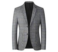 Blazer a Quadri da Uomo, Cappotto Sportivo Classico Scozzese, Giacca Formale Slim Fit, Abito in Misto Lana, Tartan su Misura per Riunioni di Lavoro