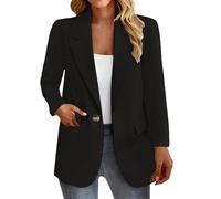 Blazer Casual Da Donna Eleganti Tailleur Ufficio Cerimonia Maniche Lunghe Abito Colletto Con Revers Aperta Sul Davanti Curvy Giacca Casual Ufficio Tinta Unita Con Bottoni Giubbotto Da Lavoro Eleganti