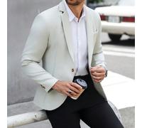 Blazer casual da uomo a tinta unita, con design con tasche, adatto per il pendolarismo quotidiano, l'ambiente di lavoro rilassato o occasioni semi-formali, anche un regalo ideale per il fidanzato e il